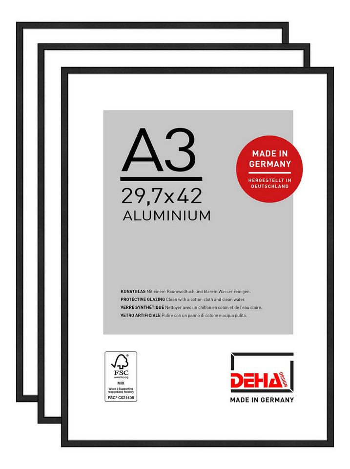 DEHA DESIGN Bilderrahmen Boston, (3 St) von DEHA DESIGN