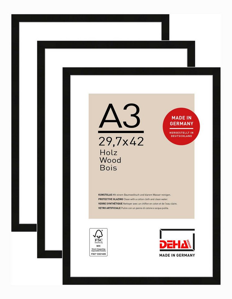 DEHA DESIGN Bilderrahmen Fontana, (3 St) von DEHA DESIGN