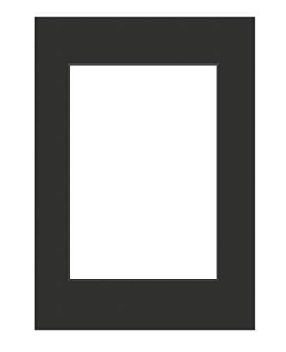 DEHA Design Passepartout Karton 42x59,4 cm (DIN A2) für Bilder im Format 29,7x42 cm (DIN A3), Schwarz von DEHA Design