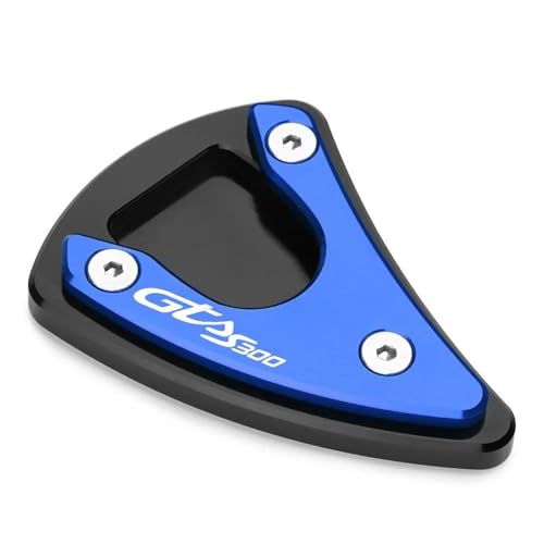 DEHIWI Seitenständerplatte Motorrad CNC Aluminium Ständer Seitenständer Erweiterung Vergrößerungsplatte Pad Für Vespa GTS300 GTS 300 Refit Zubehör Pad Halterungsvergrößerer (Farbe : Blau) von DEHIWI