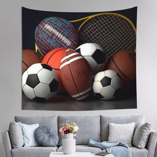 DEHIWI Wandteppich mit Sportmotiv, leicht, weich, für Schlafzimmer, Wohnzimmer, Schlafsaal, 150 x 130 cm von DEHIWI