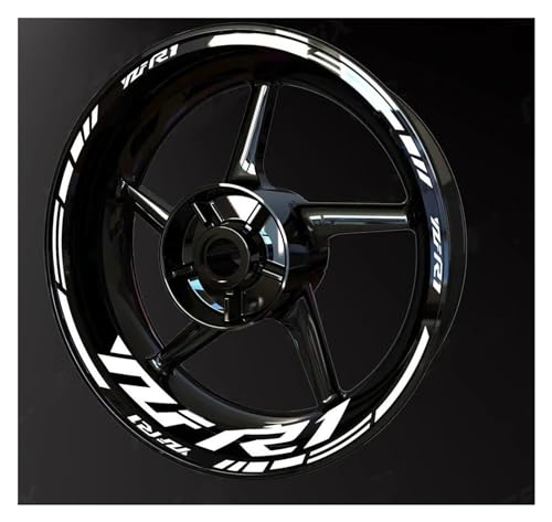 Motorcycle Wheel Hun Modifizierter, Wasserdichter, Reflektierender Kantenaufkleber, Felgenschutz, Dekoration Für Yamaha YZF R1 (Farbe : 3) von DEHIWI