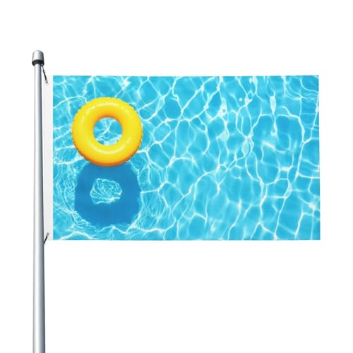 Pool-Party-Flagge, 90 x 150 cm, doppelseitig, Gartenflaggen, Willkommensflaggen, Banner, Dekoration für Innenhof, Veranda, Rasen von DEHIWI