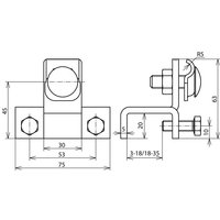 DEHN Anschlussklemme St/tZn senk. f.Profile 3-18 AK610KBSKBF318STTZN - 372110 von DEHN