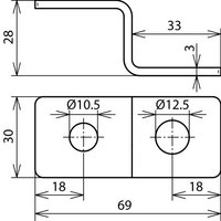 DEHN Endstück Z-Form mit 2 Bohrungen ES ZF 2XB18 V2A - 390499 von DEHN