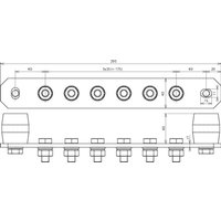 DEHN Potentialausgleichschiene o. Abdeckung NIRO PAS I 6AP M10 V2A - 472209 von DEHN
