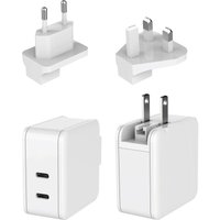 XYPD65CC-ZUZ GaN us foldable with Plug-Set eu/uk white 2xUSB-C ac/dc Tisch- und St - Dehner Elektronik von DEHNER ELEKTRONIK