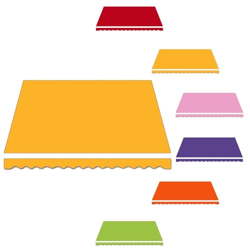 16' x 10' Ersatzstoff für einziehbare Markise, Ersatzstoff für Terrassenmarkise mit Volant, Sonnenschutz-Überdachstoff, Markisenabdeckung für Fenster, Türen, Marktdecks (Gelb, 6 x 5 m 16' x 10' Ersatzstoff für einziehbare Markise, Ersatzstoff für Terrassenmarkise mit Volant, Sonnenschutz-Überdachstoff, Markisenabdeckung für Fenster, Türen, Marktdecks (Gelb, 6 x 5 m von DEHUDEOUHS