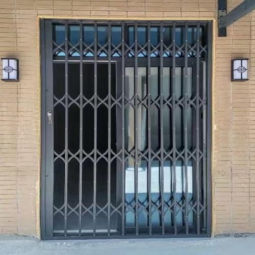 DEHUDEOUHS Abschließbare Einbruchgitter für Fenster/Tor, Einbruchschutz, Fensternetz, Schiebezaun für Keller/Dachboden, unsichtbare Schiebegittertür aus Aluminiumlegierung (68,6 x 85 cm) von DEHUDEOUHS