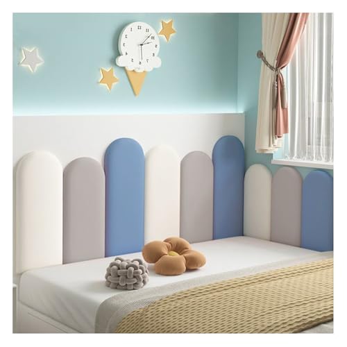 DEHUDEOUHS Abziehbares und aufklebbares Kopfteil, wasserfest gepolsterte Wandpaneele, Selbstklebender 3D-Wandaufkleber, kollisionssicheres Kopfteil für Kinderzimmer zur Wanddekoration DEHUDEOUHS Abziehbares und aufklebbares Kopfteil, wasserfest gepolsterte Wandpaneele, Selbstklebender 3D-Wandaufkleber, kollisionssicheres Kopfteil für Kinderzimmer zur Wanddekoration von DEHUDEOUHS