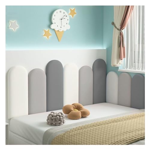 DEHUDEOUHS Abziehbares und aufklebbares Kopfteil, wasserfest gepolsterte Wandpaneele, Selbstklebender 3D-Wandaufkleber, kollisionssicheres Kopfteil für Kinderzimmer zur Wanddekoration DEHUDEOUHS Abziehbares und aufklebbares Kopfteil, wasserfest gepolsterte Wandpaneele, Selbstklebender 3D-Wandaufkleber, kollisionssicheres Kopfteil für Kinderzimmer zur Wanddekoration von DEHUDEOUHS