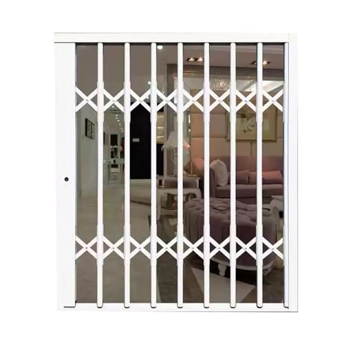 Sicherheitsgitter für Fenster aus Aluminiumlegierung – Horizontaler Schiebeschutzzaun – Zusammenklappbares Außentor zur Einbruchsicherung – Abschließbar – Sicherheit für Zuhause – Kindersich von DEHUDEOUHS