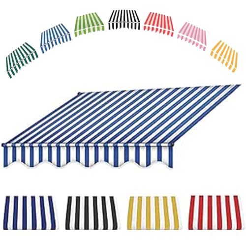 Tenda da Sole retrattile in Tessuto di ricambio per Patio, 8x6,5 piedi, 12x10 piedi, 16x8 piedi, 20x10 piedi, tenda da Sole per esterni, tenda da Sole in Tessuto di ricambio per verande (blu Tenda da Sole retrattile in Tessuto di ricambio per Patio, 8x6,5 piedi, 12x10 piedi, 16x8 piedi, 20x10 piedi, tenda da Sole per esterni, tenda da Sole in Tessuto di ricambio per verande (blu von DEHUDEOUHS