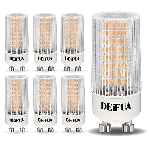 DEIFUA GU10 LED Mais Lampe Warmweiss 2700K 3,5W 385 Lumen Ersetzt 50W Halogen Leuchtmittel, 6er Pack, Nicht Dimmbar T22 Zylinder Form lampen, Flimmerfrei, Abstrahlwinkel 360° Birnen von DEIFUA