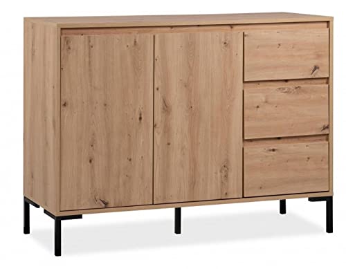 DEINE TANTE EMMA 003305 Korsika 01B Artisan Eiche Nb. Kommode Sideboard Stauraum Beistellkommode grifflos von DEINE TANTE EMMA