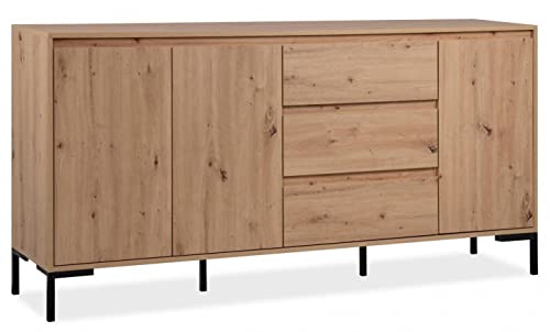 DEINE TANTE EMMA 003306 Korsika 51A Artisan Eiche Nb. Kommode Sideboard Stauraum Beistellkommode grifflos von DEINE TANTE EMMA