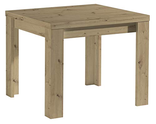 DEINE TANTE EMMA 0560_80x60 MONZI Asteiche Eiche Nb. Tisch Esstisch Auszugstisch Küchentisch Funktionstisch ausziehbar 80 x 60 cm von DEINE TANTE EMMA