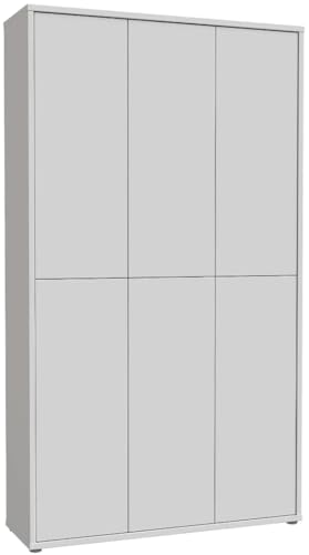ACSS832-U58 Schuhschrank Alice Springs Stauraum Garderobenschrank Mehrzweckschrank Secret Grey ca. 110 x 192 x 35 cm von DEINE TANTE EMMA