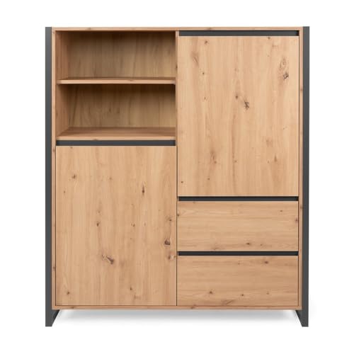 DEINE TANTE EMMA 002947 Denver 51 Artisan Eiche Nb. / anthrazit grau Highboard DEINE TANTE EMMA 002947 Denver 51 Artisan Eiche Nb. / anthrazit grau Highboard von DEINE TANTE EMMA