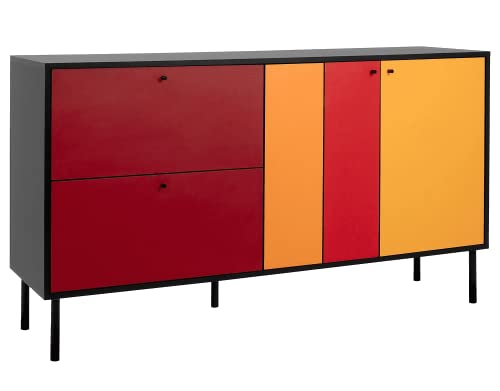 DEINE TANTE EMMA 003224 Lucca 51A Multi Color Schwarz Sideboard Kommode Beistellkommode ca. 145 x 81 x 40 cm von DEINE TANTE EMMA
