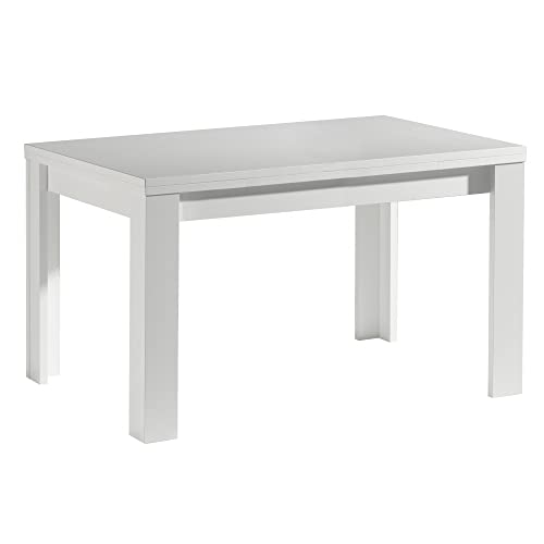 DEINE TANTE EMMA 0560_120x80 MONZI Weiß matt Tisch Esstisch Auszugstisch Küchentisch Funktionstisch ausziehbar 120 x 80 cm von DEINE TANTE EMMA