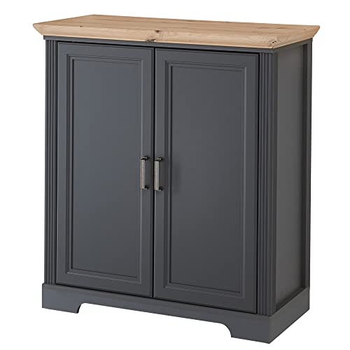 DEINE TANTE EMMA Stella Trading Jasmin Kommode in Graphit, Artisan Eiche Optik - Kommode im Landhausstil mit viel Stauraum - 93 x 102 x 41 cm (B/H/T) DEINE TANTE EMMA Stella Trading Jasmin Kommode in Graphit, Artisan Eiche Optik - Kommode im Landhausstil mit viel Stauraum - 93 x 102 x 41 cm (B/H/T) von Stella Trading