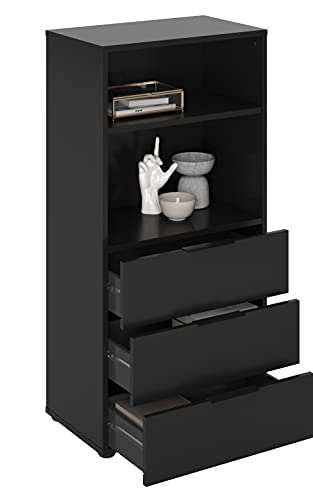 DEINE TANTE EMMA 557-006 Dark 6 Schwarz Kommode Sideboard Highboard Schubkästen ca. 50 x 101 x 32 cm von DEINE TANTE EMMA