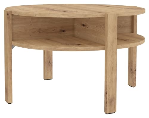 DEINE TANTE EMMA CFTT5024-D78 Tobago Artisan Eiche Couchtisch Beistelltisch Wohnzimmertisch rund 74 cm von Forte