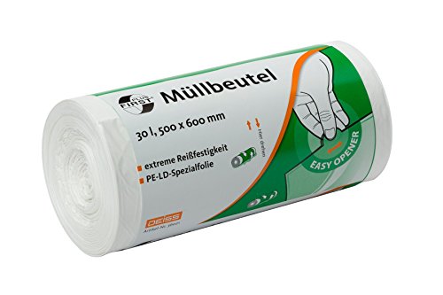 Müllbeutel DEISS FIRST PLUS weiß 30 L, 50 Stück von DEISS FIRST