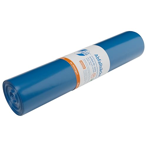 DEISS PREMIUM PLUS aus Recycling-LDPE 120 l, blau, 25 Stück/Rolle von DEISS