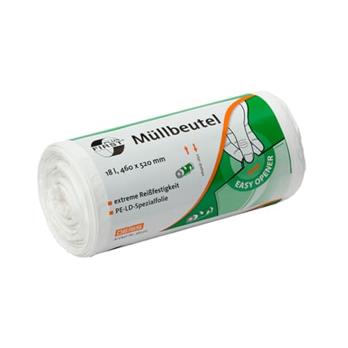 36x DEISS First Plus® Müllbeutel 18 Liter, Premium-LDPE, 36020 Roll| Rolle (50 Stück) von DEISS - SUND Group