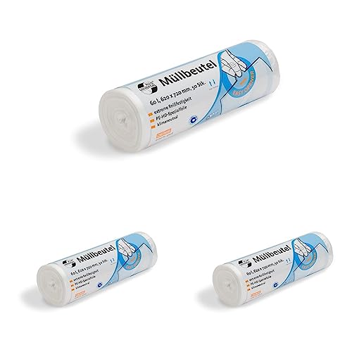 Müllbeutel DEISS UNIVERSAL PLUS 60L für Büroabfall (Packung mit 3) von DEISS