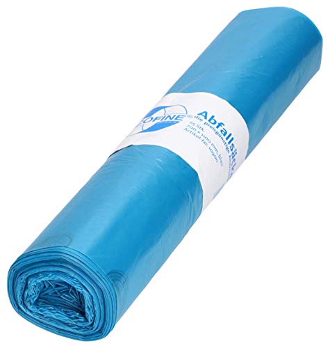 Abfallsäcke aus Recycling-LDPE/LLDPE 120 l, blau, 25 Stück/Rolle Abfallsäcke aus Recycling-LDPE/LLDPE 120 l, blau, 25 Stück/Rolle von DEISS