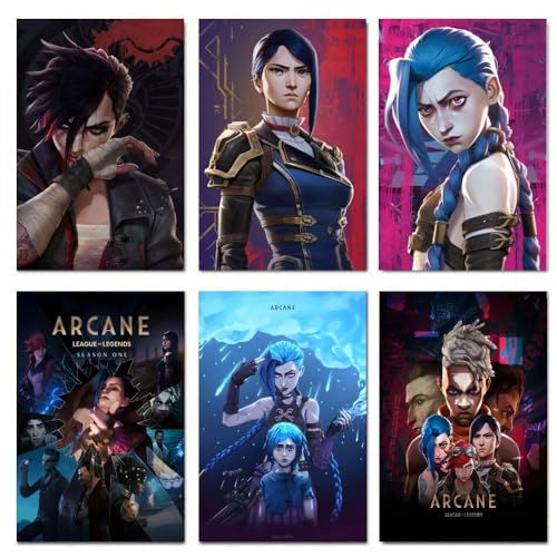 Arcane LOL Spielposter auf Leinwand für Schlafzimmer, Wandkunst, Dekor-Poster und Drucke, 20 x 30 cm von DEJIN