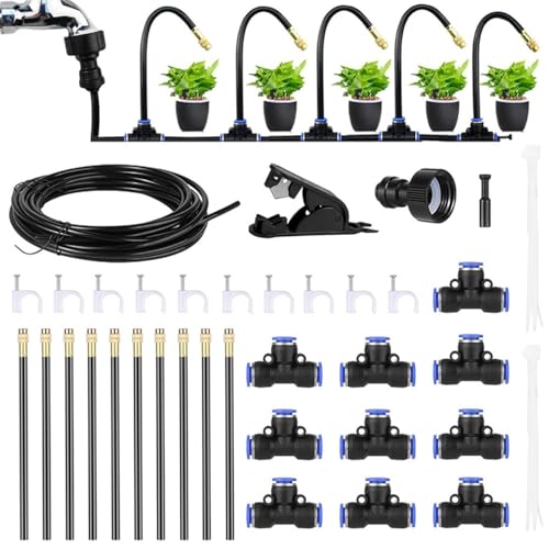 DEJIN 8mm Quick-Connect 360° Verstellbares Nebelsprühdüsen-Set – 10M Automatisches Tropfbewässerungssystem Zur Gartenkühlung, Pflanzenbefeuchtung Und Wassereinsparung DEJIN 8mm Quick-Connect 360° Verstellbares Nebelsprühdüsen-Set – 10M Automatisches Tropfbewässerungssystem Zur Gartenkühlung, Pflanzenbefeuchtung Und Wassereinsparung von DEJIN