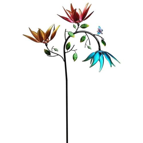 DEJIN Große Windspiele for Draußen, Mehrfarbiges Windspiel Aus Metall Mit Blumen Und Schmetterlingen, Windspiel for Gartenpfähle, Lichtecht Und Wetterbeständig, for Den Terrassen-Rasengarten DEJIN Große Windspiele for Draußen, Mehrfarbiges Windspiel Aus Metall Mit Blumen Und Schmetterlingen, Windspiel for Gartenpfähle, Lichtecht Und Wetterbeständig, for Den Terrassen-Rasengarten von DEJIN