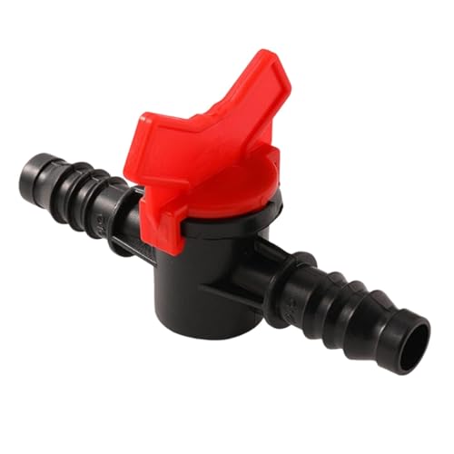 Kunststoff-Kugelhahn, 4/8/10/16/20/25mm Schlauch-Stichstück-Miniventile Gartenhahn-Stichstück-Verbindungsstücke Systembeschlag(8.3mm) von DEJIN