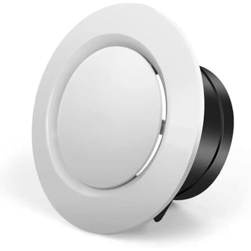 Runde Deckenlüftung Aus Kunststoff – Verstellbarer Diffusor/Abluftventil – Runder Luftdiffusor, Lüftungsabdeckung(5inch 125mm) von DEJIN