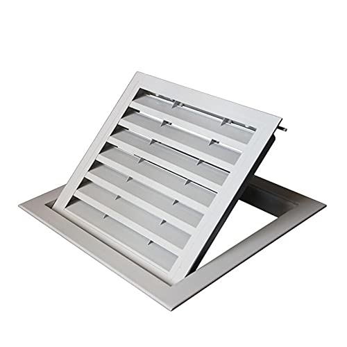 Silbernes Quadratisches Wandlüftungsgitter for Luftstromauslass Oder -einlasskanal, Lüftungsabdeckungsgitter, Dekoratives Gitter for Zuhause Und Büro(Style B (hole opening 400x400 mm)) von DEJIN