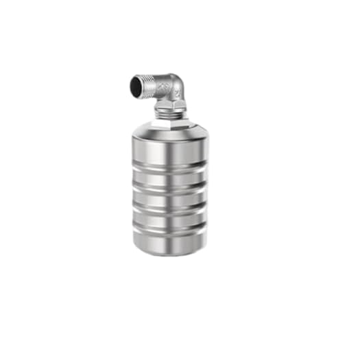 Vollautomatisches Schwimmerventil zur Wasserstandsregelung Edelstahl 304, 1/2" bis 3/4'' einstellbares Schwimmerventil für Wassertank, Pool (#D 1/2 Zoll Anschluss （Seitlicher Wassereinlass）) von DEJIN