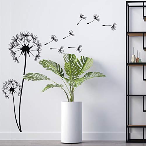 DEKADRON Metall-Wandkunst, Pusteblume mit fliegenden Samen, Metall-Naturdekoration, Patel mit Löwenzahn-Wandbehang, Wandkunst für Zuhause, Wohnzimmer, 48 x 118 cm (B x H x T) von DEKADRON
