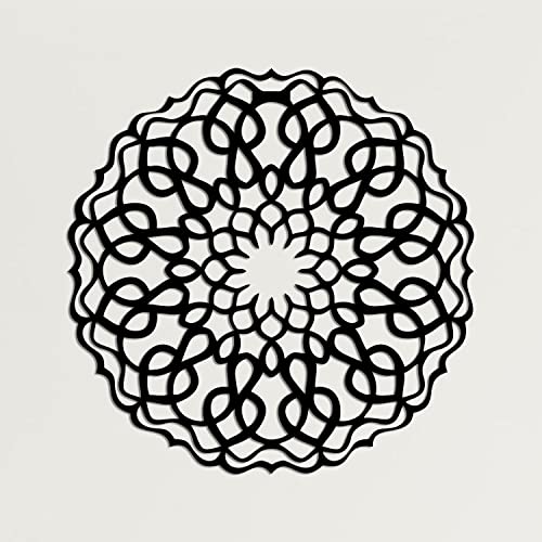 DEKADRON Metall-Wandkunst – Mandala-Design – Wand-Silhouette, Metall-Wanddekoration, Heimbüro, Dekoration, Schlafzimmer, Wohnzimmer, Dekoration (71 x 71 cm) von DEKADRON