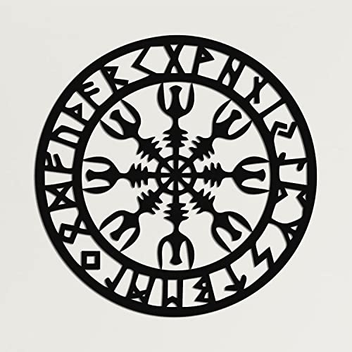 DEKADRON Metallwandkunst, Wikinger-Dekor, Nordische Mythologie (60 x 60 cm) von DEKADRON