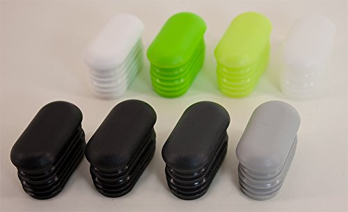 4 Stück Original Dekaform Endkappe G-101-38x20x1,5 Stopfen Kunststoff - Fußsstopfen Stuhlgleiter für Flach-Ovale Rohre Bürostuhl Gartenstuhl Bodenschoner Stuhl Gleiter* Farbe variabel (Anthrazit) von DEKAFORM