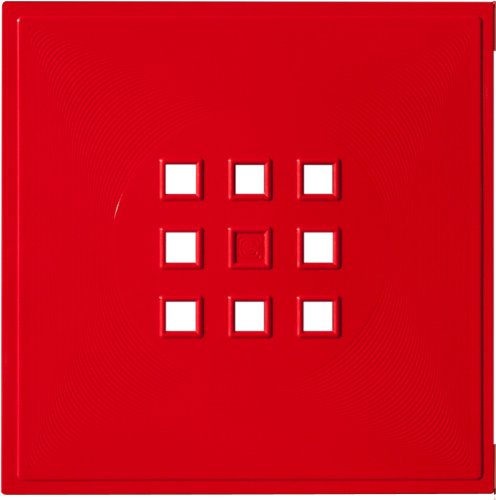 Dekaform Designer Regaltür als Fach-Einsatz, Regalsysteme mit Mass ca. 33,6cm x 33,6cm, Tür selber einbauen mit Anleitung für Ikea Regal Expedit Kallax Nornäs - XXXL Lutz - (Ferrari-Rot) von DEKAFORM