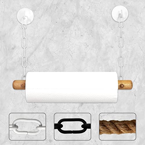 DEKAZIA® Küchenrollenhalter Holz | Küchenrollenhalter ohne Bohren Küchenrollenhalter Wand Küchenpapierhalter Halter Küchenrolle Papierrollenhalter Kuchenrollenhalterung Wandrollenhalter Mango weiß von DEKAZIA