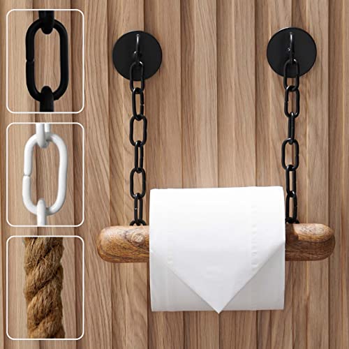 DEKAZIA® Toilettenpapierhalter Holz | Klopapierhalter ohne Bohren | Klorollenhalter für Toilettenpapier | WC Rollenhalter | Klopapier Aufbewahrung | Bad Zubehör | Toilettenrollenhalter schwarz von DEKAZIA