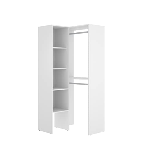 DEKIT GRUPO RIMOBEL Suit Kleiderschrank, Holz, Weiß, 186 x 80 x 89 cm von DEKIT GRUPO RIMOBEL