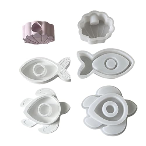 3pcs Wiederverwendbares Silikonkerzenkerzen Schimmelpekt Für Heimdekoration Fischschildkröten Formen Stabile Materialien Wiederverwendbarer Kerzenform von DEKKRYNFV