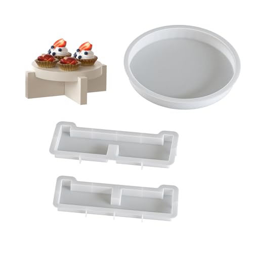 DEKKRYNFV Flexible Silikon Rundplatten Tablett Accessoire Für Hochzeiten Partys Vorräte Und Festliche Feierlichkeiten Leicht Zu Reinigen Runden Plattigenschimmel von DEKKRYNFV